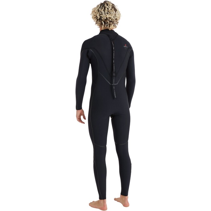 2024 O'Neill Hombres Hyperfreak Fire 4/3mm Back Zip Neopreno 5516 - Black